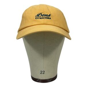 Deus Ex Machina Yellow Canvas Adjustable Baseball Cap